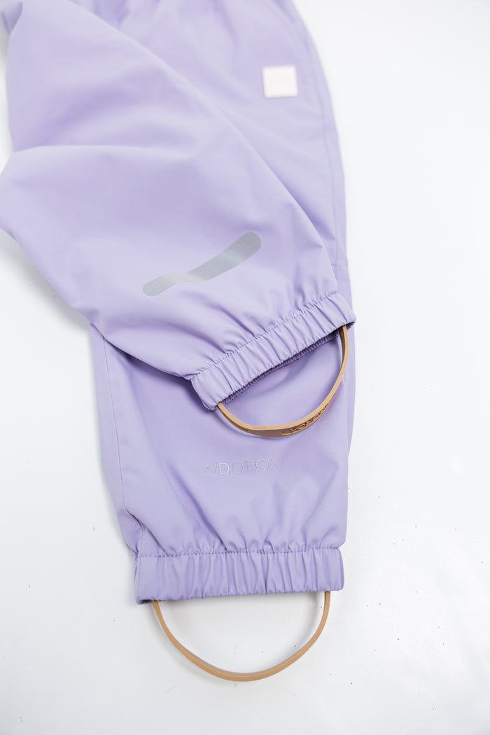 Kids Rain Pants - TOFINO Waterproof Breathable Technical - Lilac / Floral