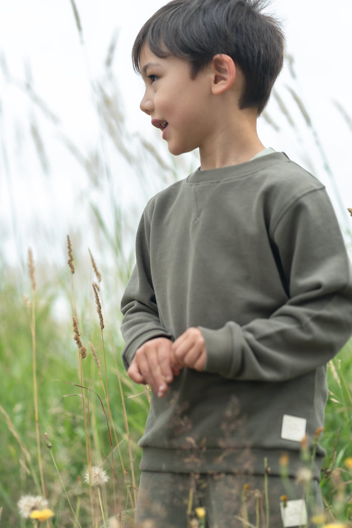 Kids Shorts - Organic French Terry Cotton – Dusty Olive