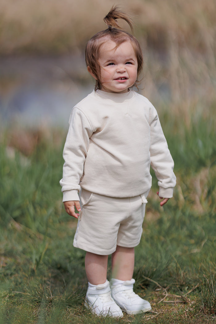 Kids Shorts - Organic French Terry Cotton – Oat