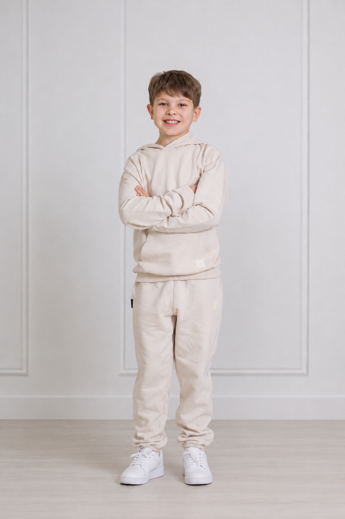 Kids Sweatpants - Organic French Terry Cotton  – Oat