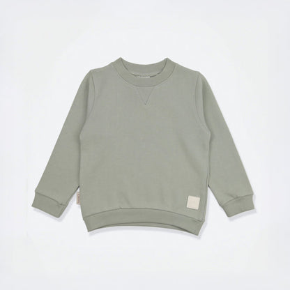 Kids Sweatshirt- Organic French Terry Cotton  – Sage