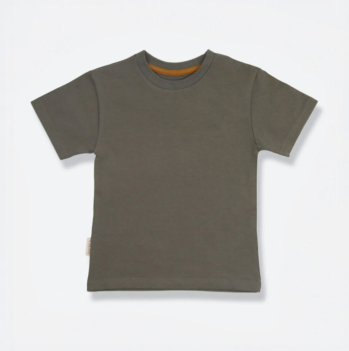 Kids T-Shirt- Organic Cotton – Dusty Olive