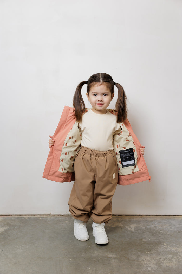 Kids Waterproof Jacket - TOFINO Packable Technical - Spring/Summer - Cameo / Cherry