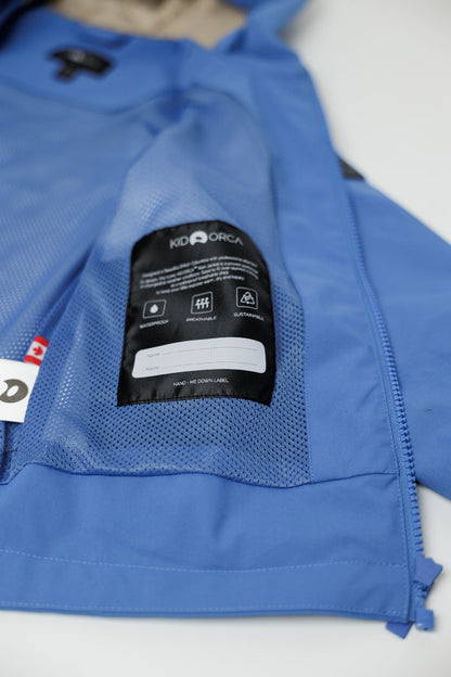 Kids Waterproof Jacket - TOFINO Packable Technical - Spring/Summer - Dutch Blue