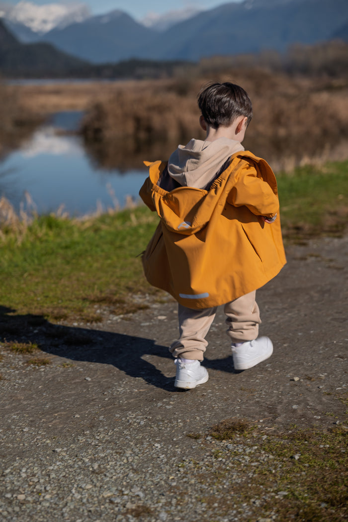 Kids Waterproof Jacket - TOFINO Packable Technical - Spring/Summer - Spruce Yellow