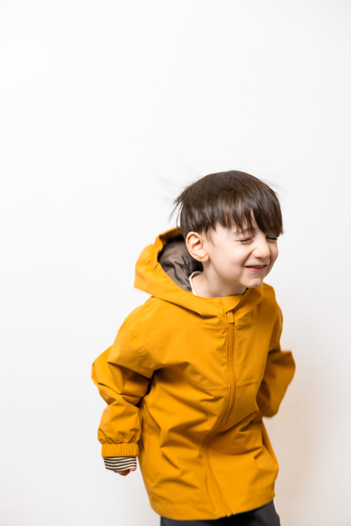 Kids Waterproof Jacket - TOFINO Packable Technical - Spring/Summer - Spruce Yellow