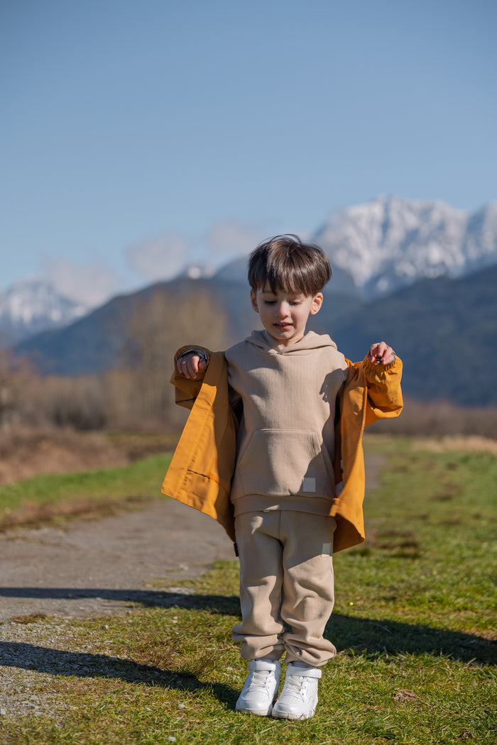 Kids Waterproof Jacket - TOFINO Packable Technical - Spring/Summer - Spruce Yellow