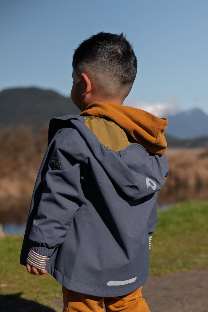 Kids Waterproof Jacket - TOFINO Packable Technical- Spring/Summer - Ombre Blue