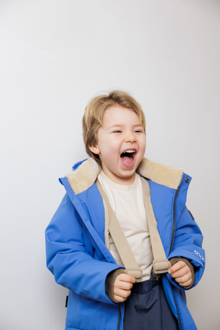 Kids Winter Jacket - Cypress Waterproof Fleece Padded - Dutch Blue