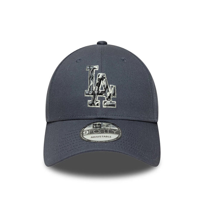 Pictured is this MLB Outline Camo LA Dodgers 9FORTY cap in grey. 2