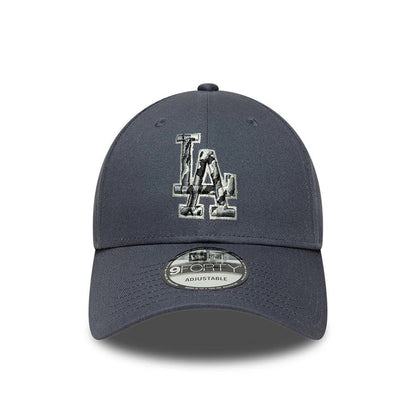 Pictured is this MLB Outline Camo LA Dodgers 9FORTY cap in grey. 2