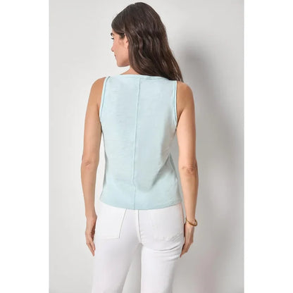Lilla P Lace Up Tank in Seabreeze