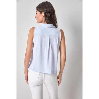 Lilla P Organic Sleeveless Top in Hydrangea