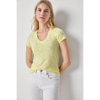 Lilla P Twisted Binding V-Neck in Buttercup