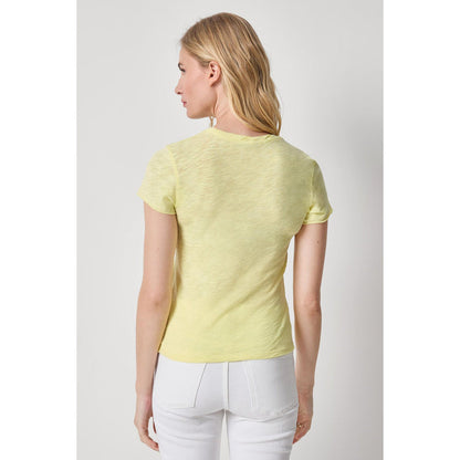 Lilla P Twisted Binding V-Neck in Buttercup