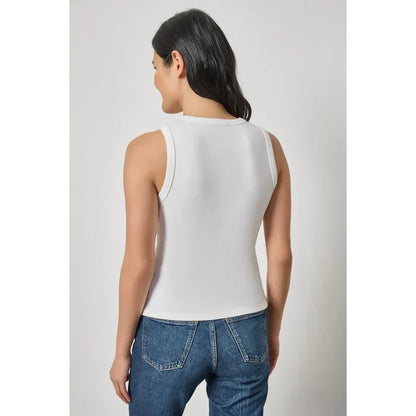 Lilla P V-Neck Tank in White