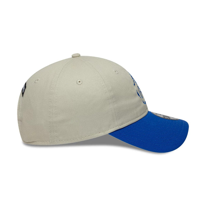 Pictured is this The Hundred 2026 MI London 9TWENTY Adjustable cap in light beige & blue. 6