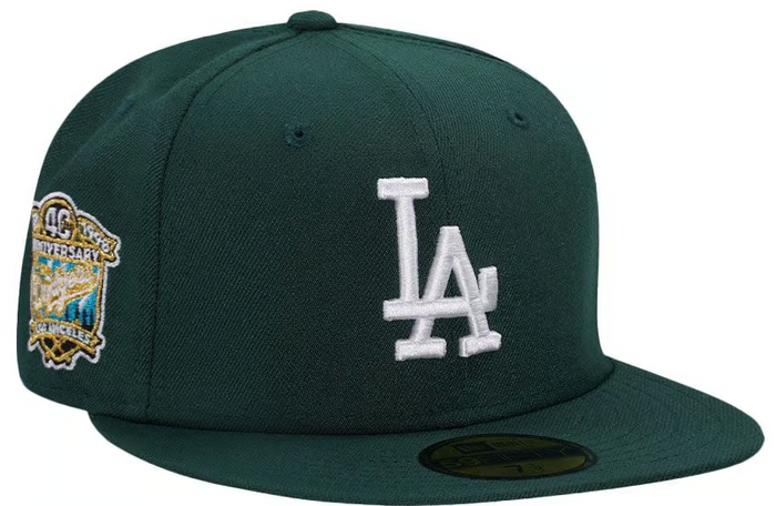 New Era Los Angeles Dodgers 40th Anniversary Patch Fitted Hat (Green)
