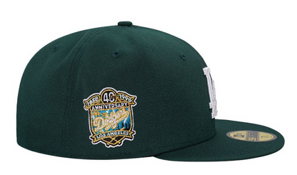 New Era Los Angeles Dodgers 40th Anniversary Patch Fitted Hat (Green)