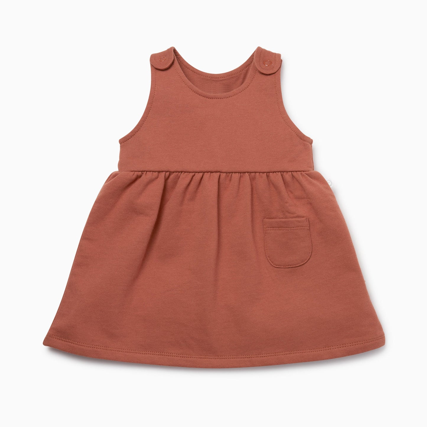 Caramel & Terracotta Dress, Ruffle T-Shirt & Cardigan Day Outfit