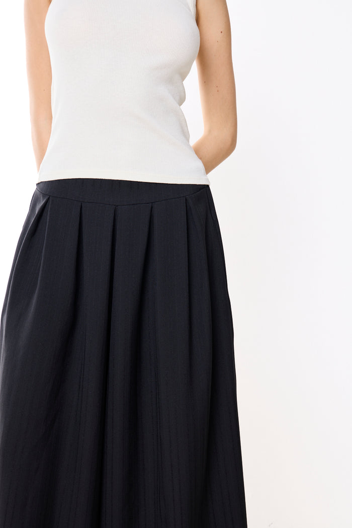 Pinstripe flowy palazzo trousers wholesale