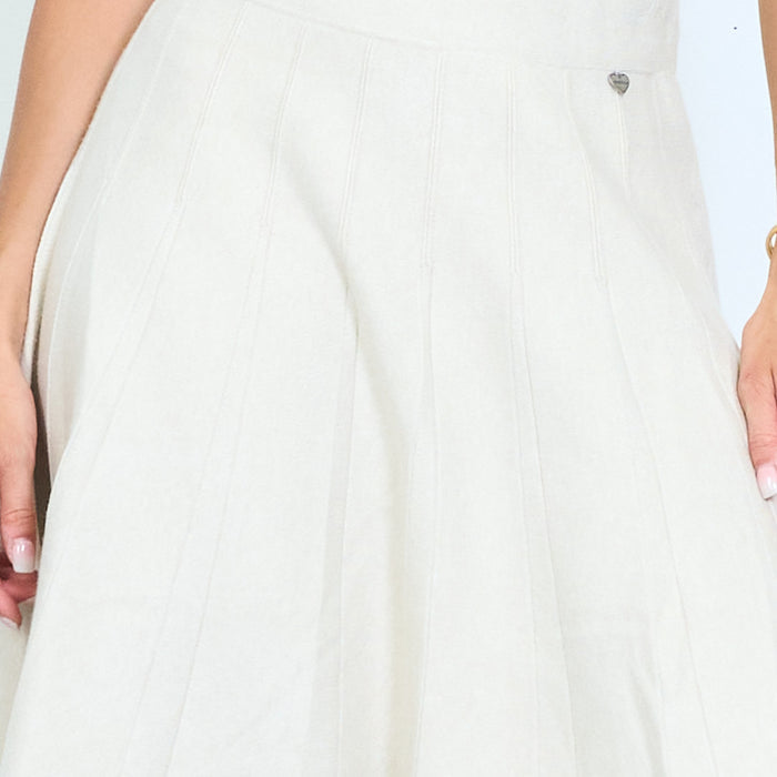 Pleated knit midi skirt wholesale