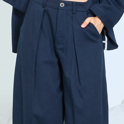Pleated wide leg trousers wholesale