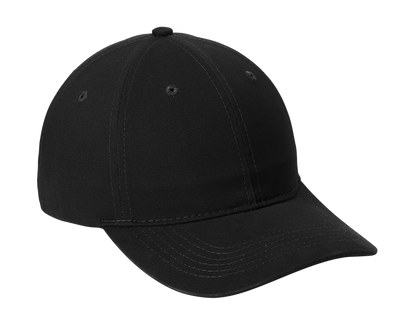 Port Authority Black Brushed Twill Low Profile Cap CP77