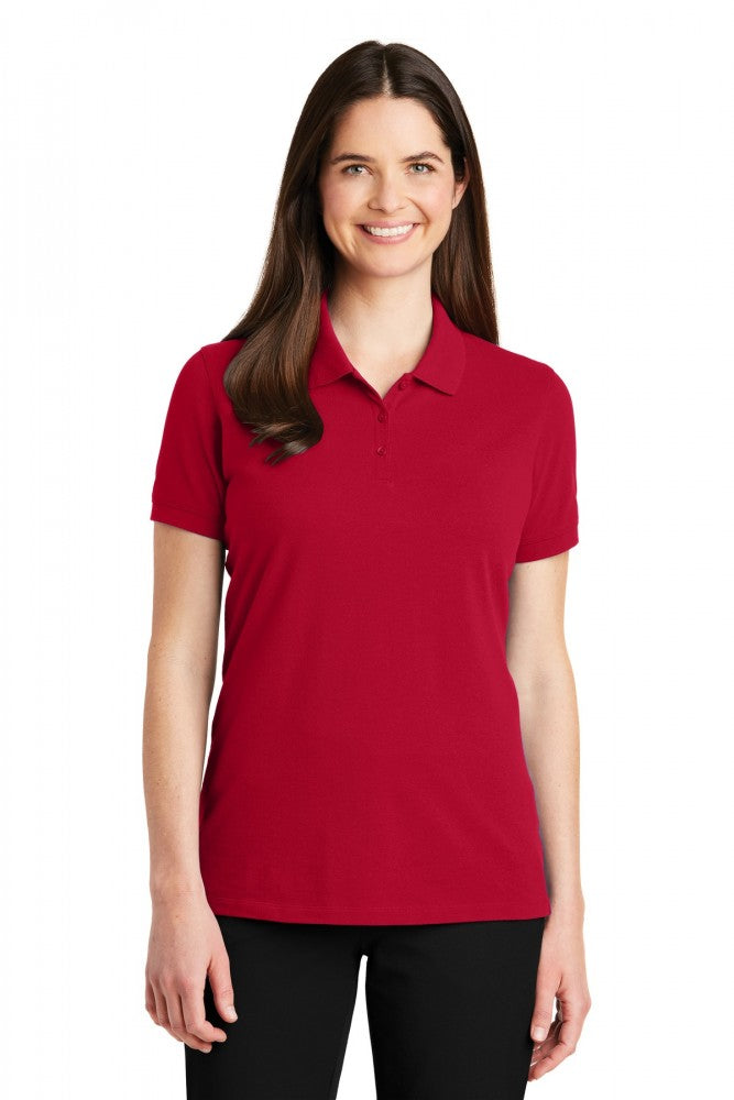 Port Authority Womens Cotton Logo Polo. LK8000.