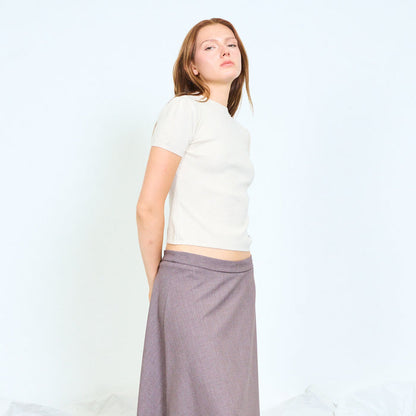 Puff sleeve ribbed knit top wholesale