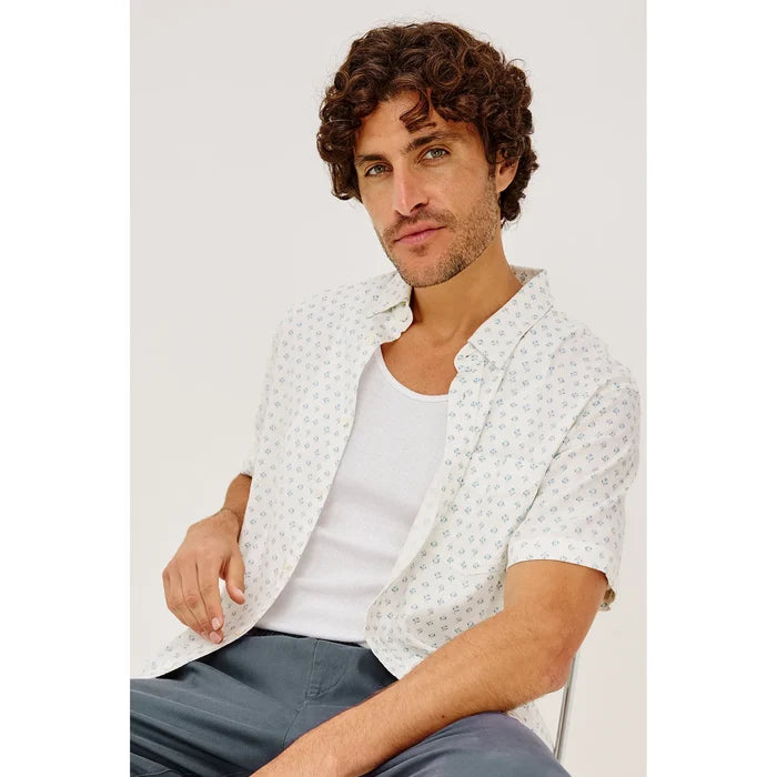 Rails Carson Shirt in White Blue Block