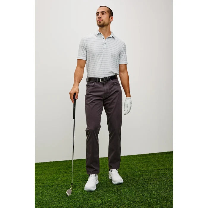 Rails Merced Golf Polo in Sashiko Border White