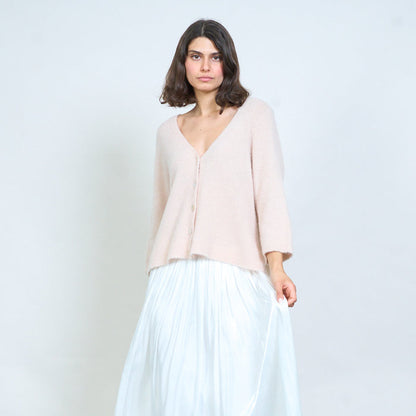 Relaxed drape knit cardigan wholesale