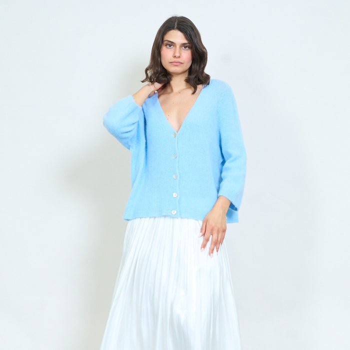 Relaxed drape knit cardigan wholesale