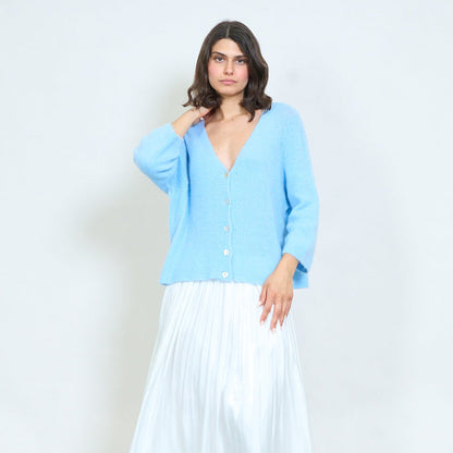 Relaxed drape knit cardigan wholesale