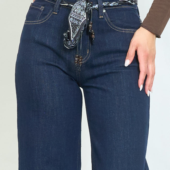 Scarf belt straight leg jeans wholesale