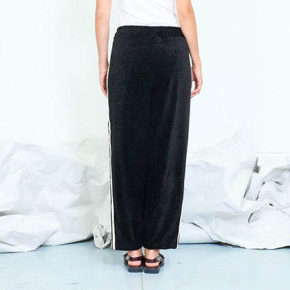 Side-stripe linen-blend trousers with drawstring waist wholesale