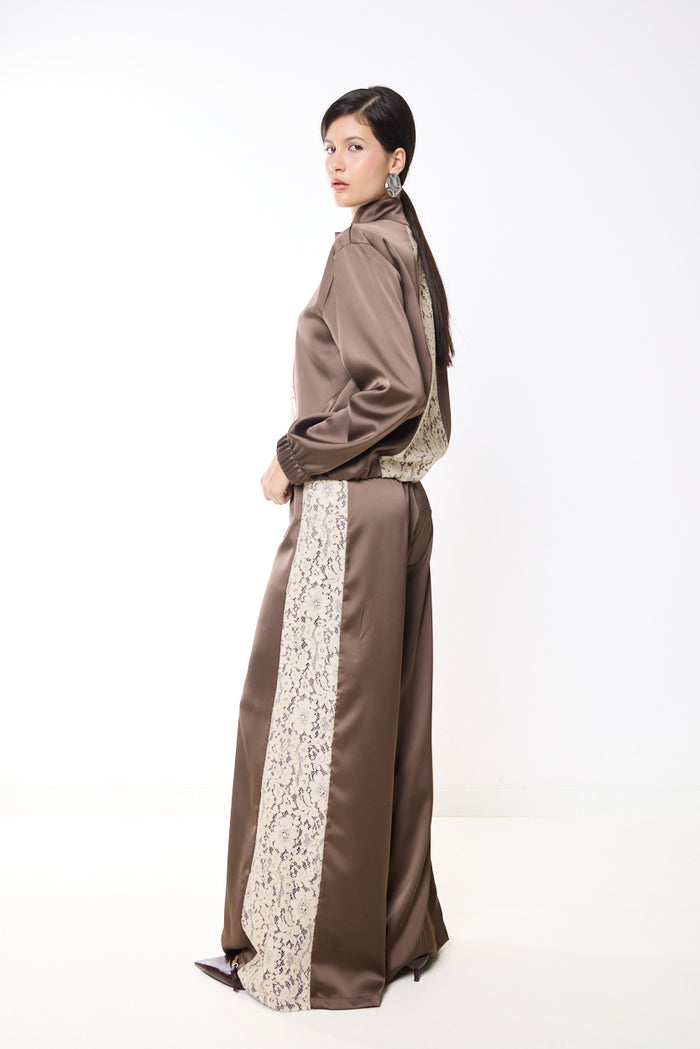 Snake side panel wide leg trousers wholesale