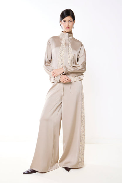 Snake side panel wide leg trousers wholesale