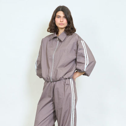 Sporty zip front cropped jacket wholesale