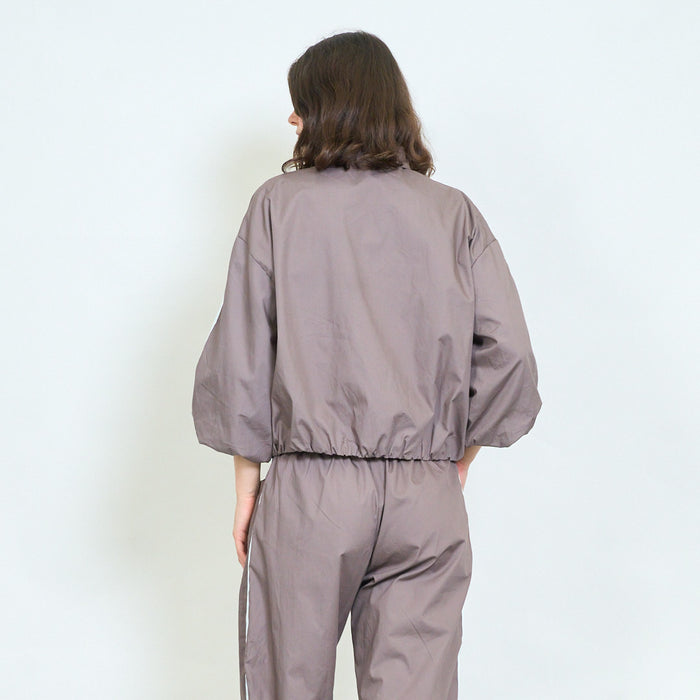 Sporty zip front cropped jacket wholesale