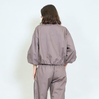Sporty zip front cropped jacket wholesale
