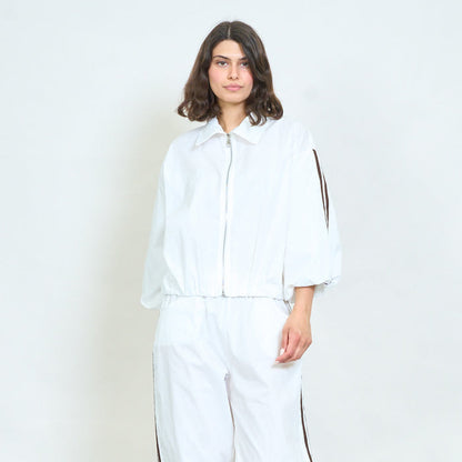 Sporty zip front cropped jacket wholesale