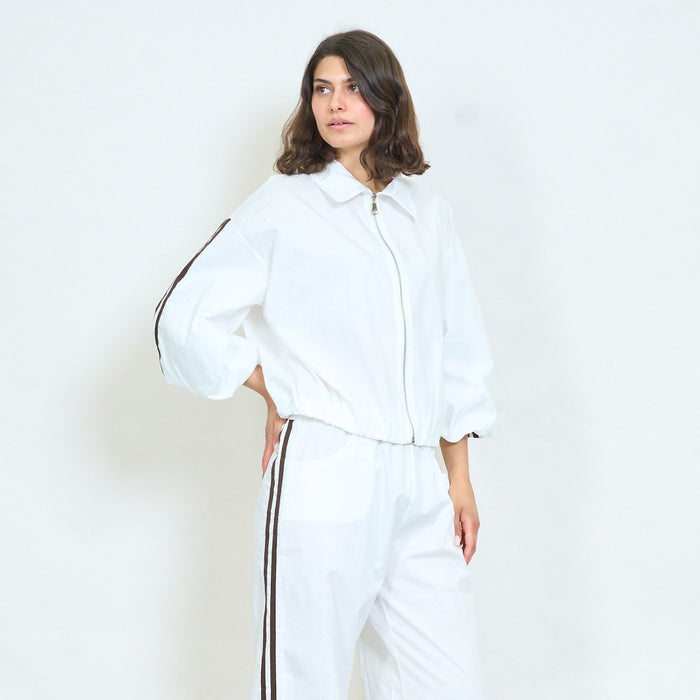 Sporty zip front cropped jacket wholesale