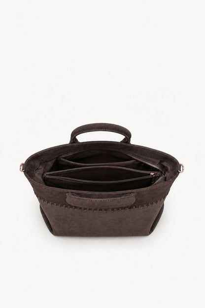 Stitched suede shopper bag wholesale