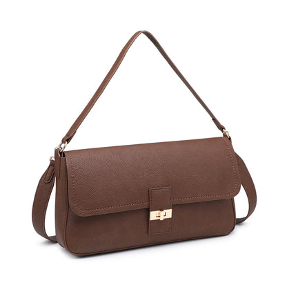 Structured flap shoulder bag wholesale