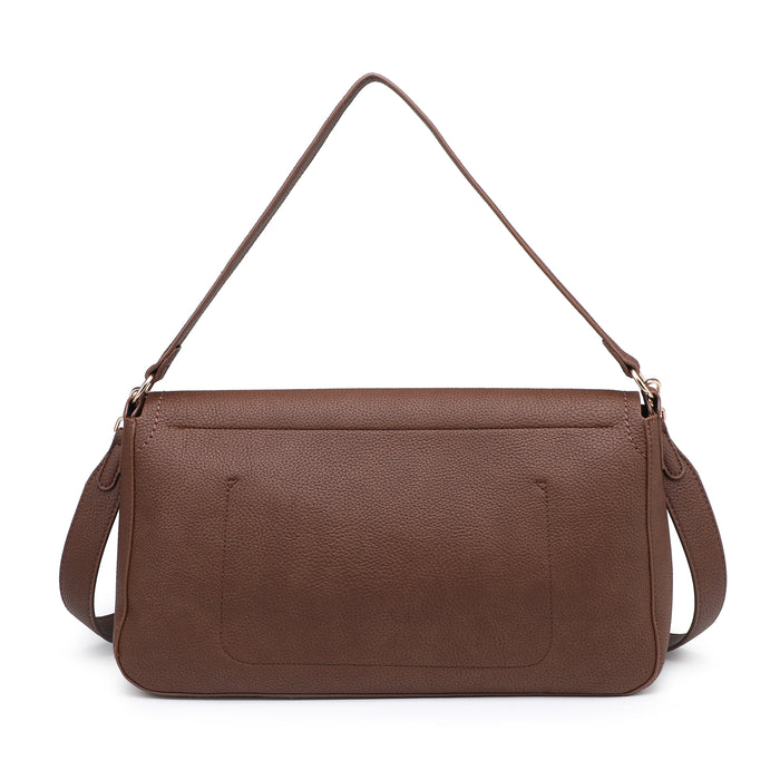 Structured flap shoulder bag wholesale