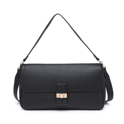 Structured flap shoulder bag wholesale