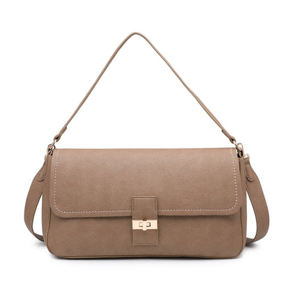 Structured flap shoulder bag wholesale