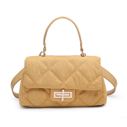 Structured quilted top handle bag wholesale